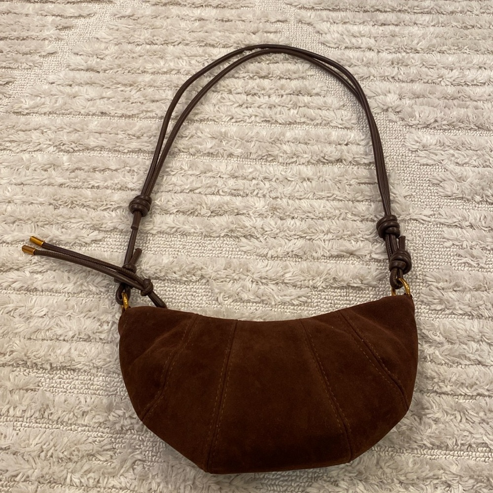 Suede Croissant Crossbody Bag NEW